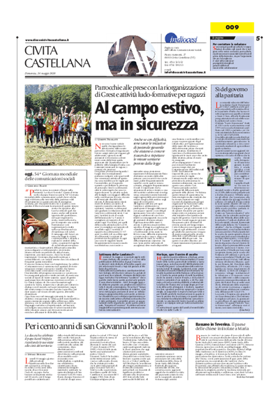 Avvenire - pagina diocesana del 24/05/2020